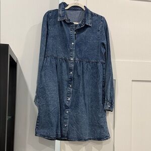 Target Blue Long Sleeve Denim Dress
